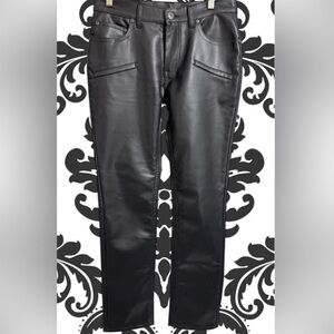 Women’s Black High Grade Faux Leather Jeans - Sleek Slim Fit ( Size 8 to 10 )